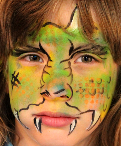 Green monster by Auntie Stacey's Face Painting