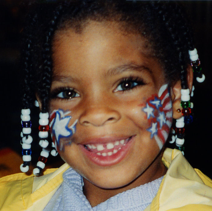 4th of July face paint by Auntie Stacey