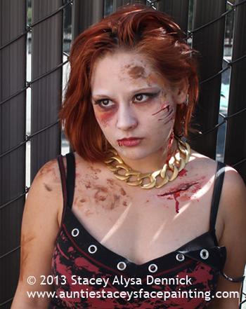 Glam Zombie by Auntie Stacey Dennick, face painter