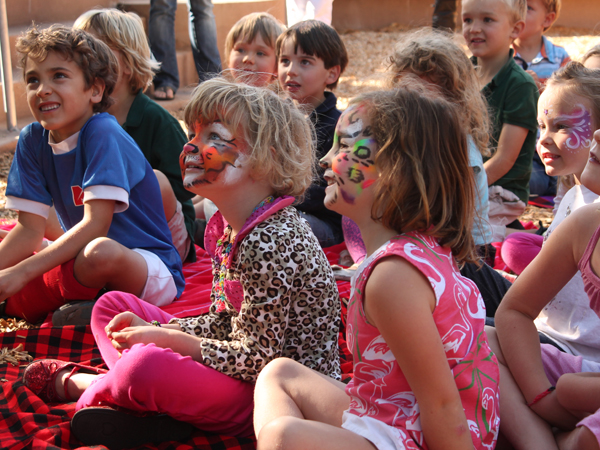 Kids at birthday party, photo by Auntie Stacey Dennick
