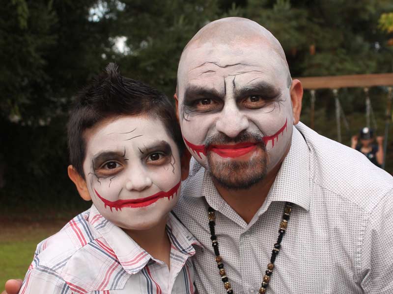Two Jokers face paint by Auntie Stacey's Face Painting, Sonoma county, Santa Rosa, Sebastopol, Petaluma, wine country face painter, SF bay area face painter
