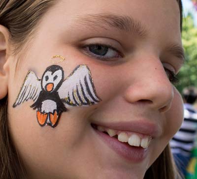 Face painting by Auntie Stacey, Sebastopol, CA