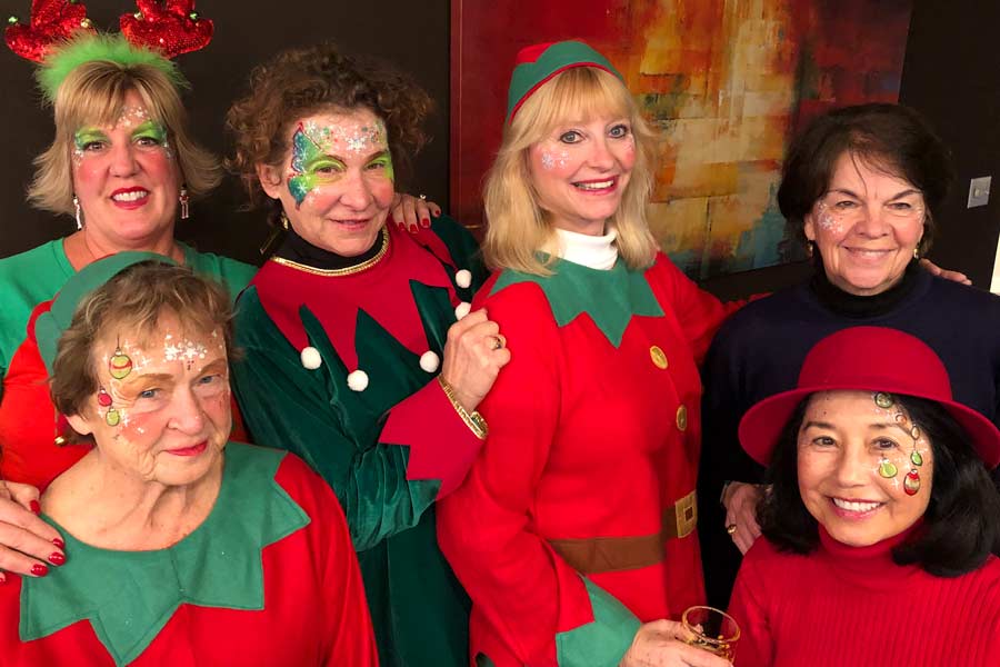 Jolly elves painted by Auntie Stacey's Face Painting