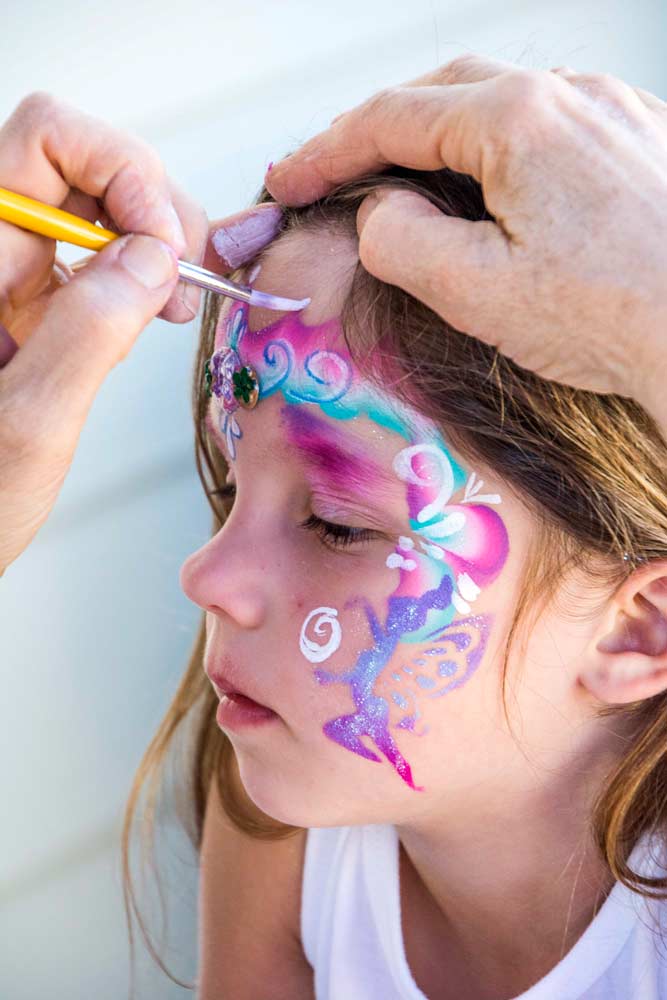 Fairy Crown painted by Auntie Stacey's Face Painting