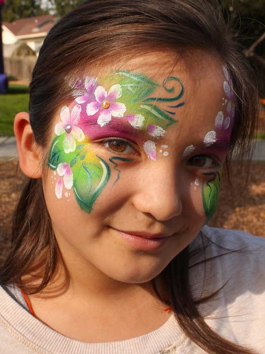 Flower fairy by Auntie Stacey's Face Painting, serving SF Bay Area