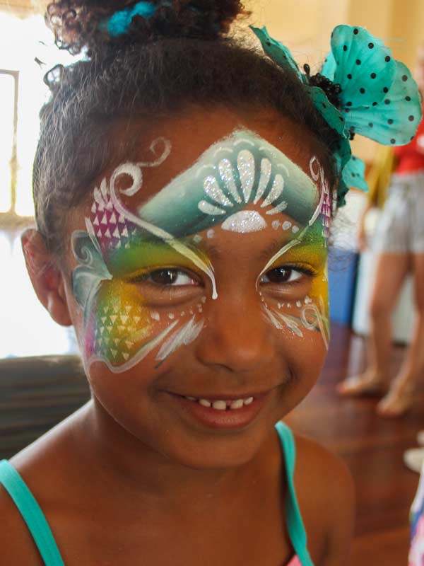 Mermaid face paint by Auntie Stacey's Face Painting, Sebastopol face painter, Santa Rosa, Petaluma, Sonoma, Healdsburg, Napa