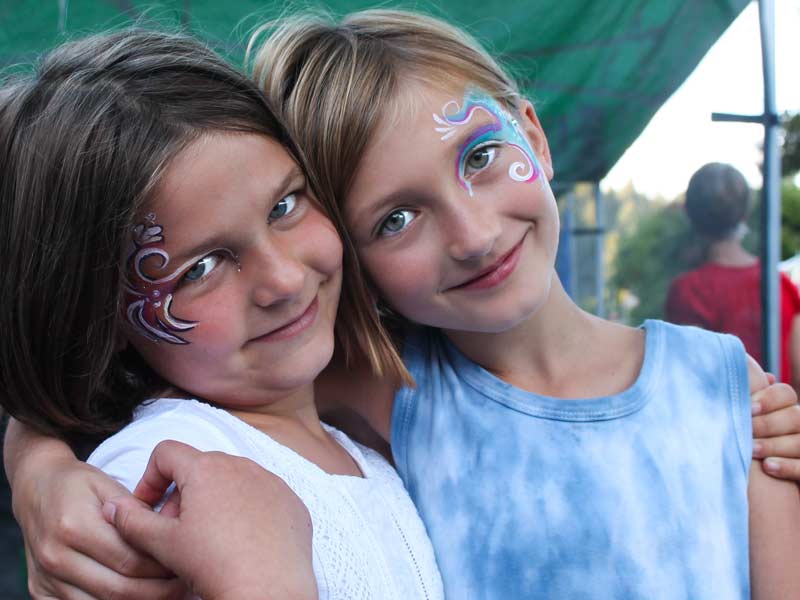 Eye designs Rainbow eye bling with gems by Auntie Stacey's Face Painting www.auntiestaceysfacepainting.com SF Bay area face painter Auntie Stacey Dennick Sebastopol Santa Rosa Best wine country face painter!