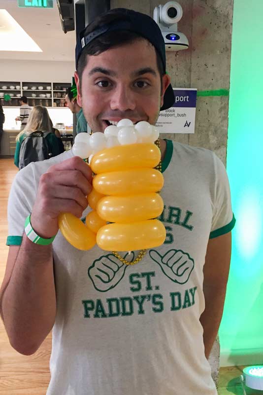 balloon beer low cal and driving safe by Auntie Stacey's Face Painting, balloon twisting, Santa Rosa, San Rafael, San Francisco bay area,