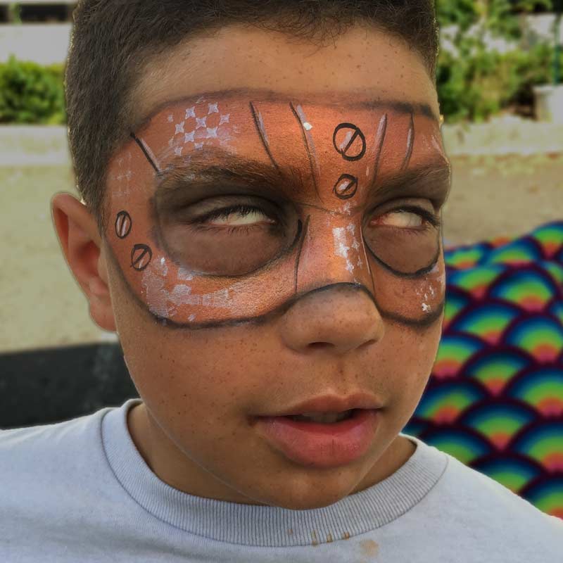 mask Auntie Stacey's Face Painting, balloon twisting, children's entertainment, party, kids, clown, fun, wine country face painter