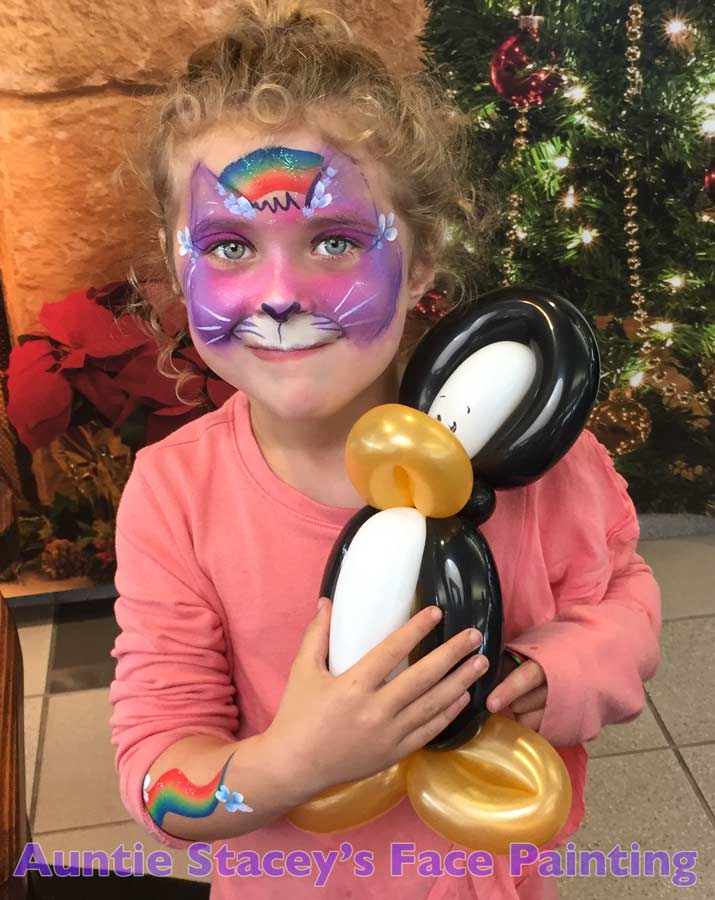 Auntie Stacey's Face Painting, balloon twisting, children's entertainment, party, kids, clown, fun, wine country face painter