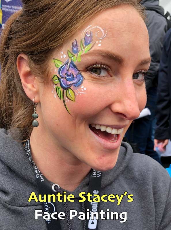 Face paint Auntie Stacey's Face Painting, Aunty Stacey, Princess face paint by Aunt Stacy, Sonoma county, Santa Rosa, Petaluma, Sebastopol, Cloverdale, Novato, Sebastopol, Guerneville, Wine Country, SF Bay area, balloons