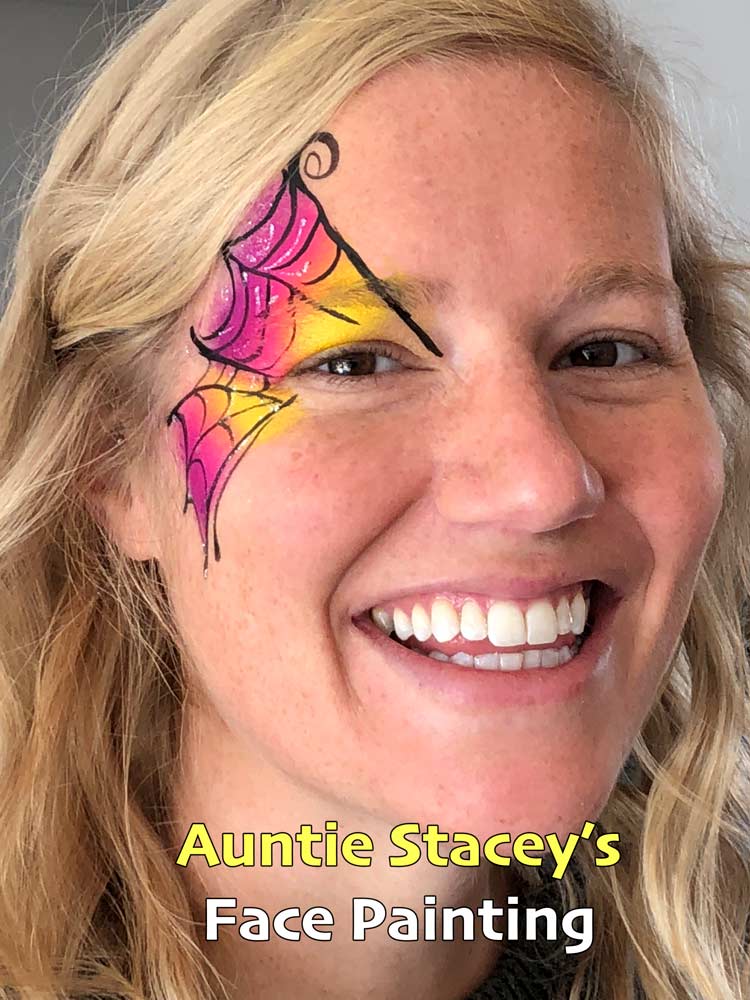 Face paint Auntie Stacey's Face Painting, Aunty Stacey, Halloween face paint by Aunt Stacy, Sonoma county, Santa Rosa, Petaluma, Sebastopol, Cloverdale, Novato, Sebastopol, Guerneville, Wine Country, SF Bay area, balloons