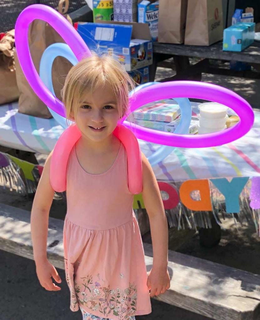 balloon fairy wings by Auntie Stacey's Face Painting and Balloon Twisting, Sebastopol, CA