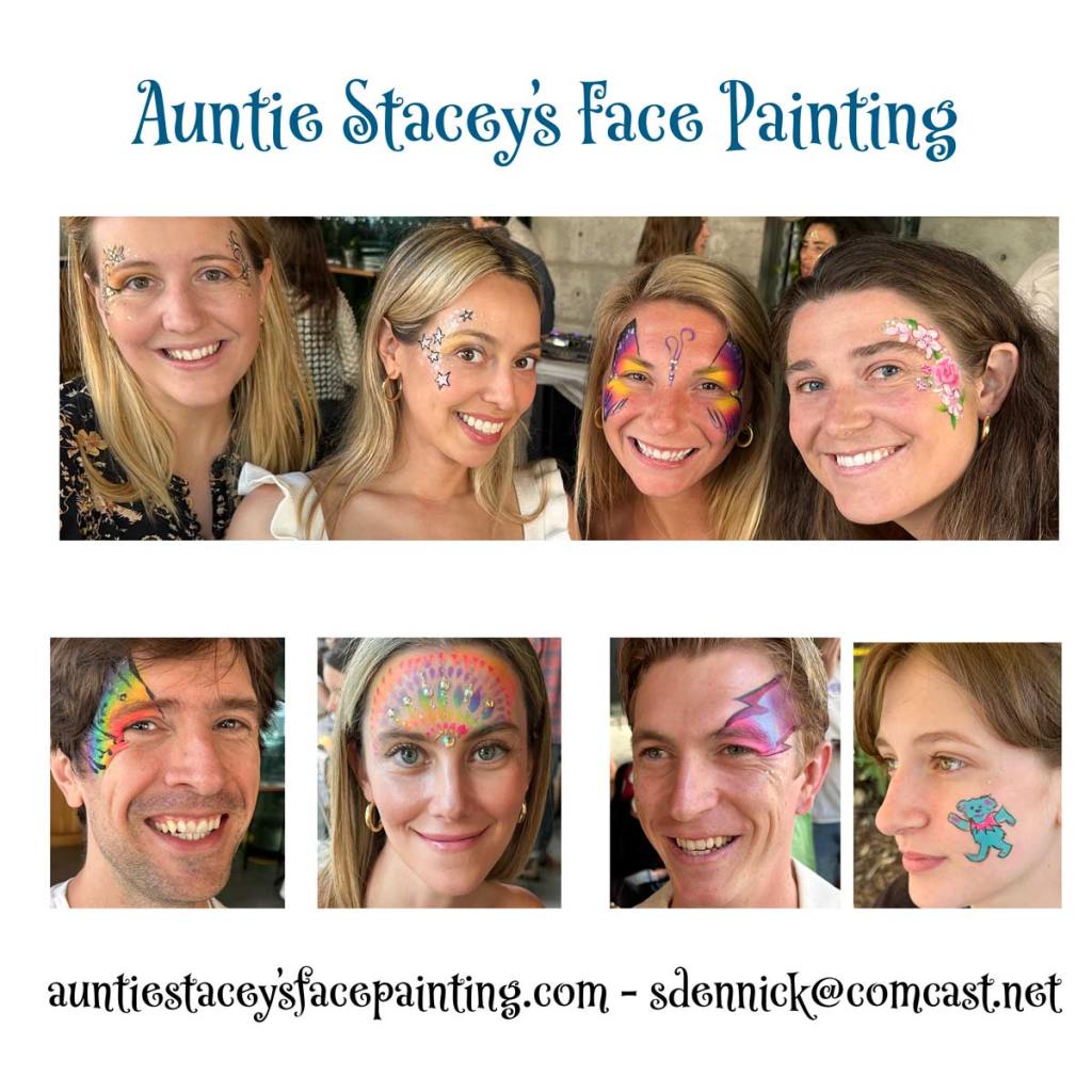 face painting by Auntie Stacey, Sonoma and Marin counties. 