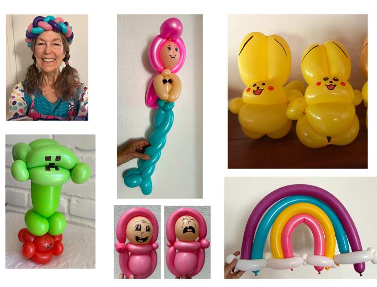 colorful balloon creations by Auntie Stacey